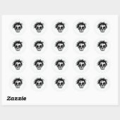Sticker 'ZOMBIE PUNK SKULL' (Feuille)