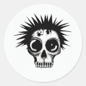 Sticker 'ZOMBIE PUNK SKULL' (Devant)