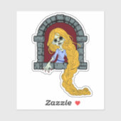 Sticker Zombie Rapunzel (Feuille)