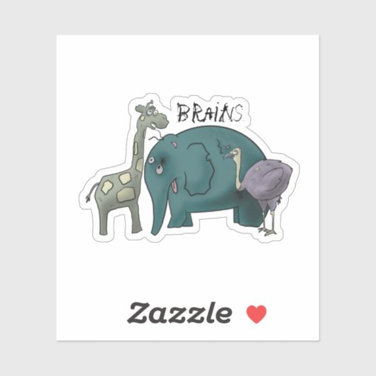 Sticker Zombie Savanna (Feuille)