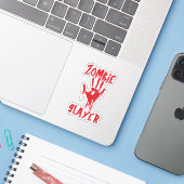Sticker Zombie Slayer sanglant chasse main Zombies Hallowe (Ordinateur portable avec iPhone)