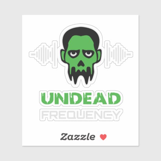 Sticker Zombie Techno Rave (Feuille)