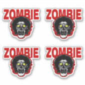 Sticker ZOMBIE - Tête (Devant)