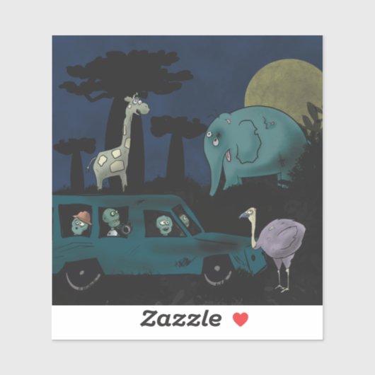 Sticker Zombies sur Safari (Feuille)