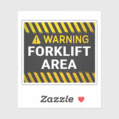 Sticker Zone à chariots élévateurs - Attention (Feuille)