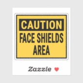 Sticker Zone Boucliers de face de prudence (Feuille)