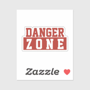 Sticker Zone de danger / Minimaliste Moderne Simple Rouge