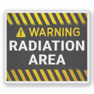Sticker Zone de rayonnement d'avertissement