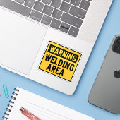 Sticker Zone de soudage - Attention  (Ordinateur portable avec iPhone)