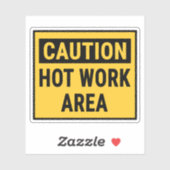 Sticker Zone de travail à chaud (Feuille)