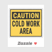 Sticker Zone de travail froide de prudence (Feuille)