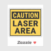 Sticker Zone laser de mise en garde (Feuille)
