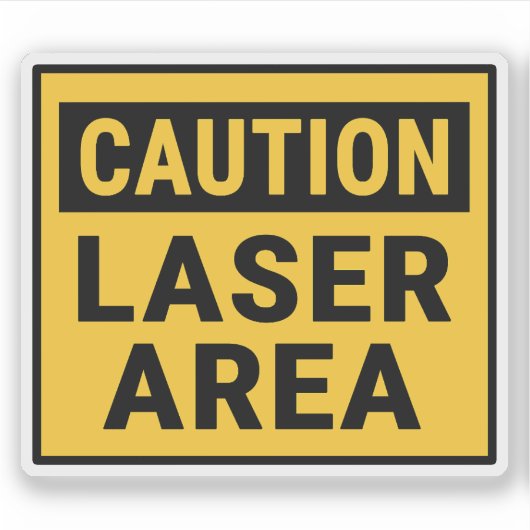 Sticker Zone laser de mise en garde (Devant)