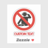 Sticker Zone libre DJ (Feuille)