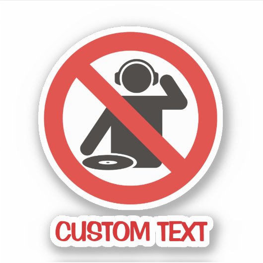 Sticker Zone libre DJ (Devant)