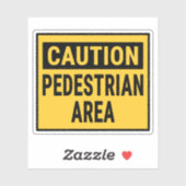 Sticker Zone piétonne prudente (Feuille)