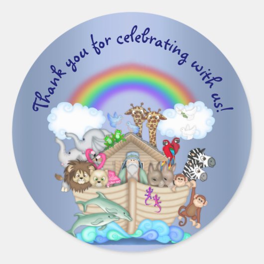 STICKER ZOO ANIMAL EN ARME DE NOAHS (Devant)