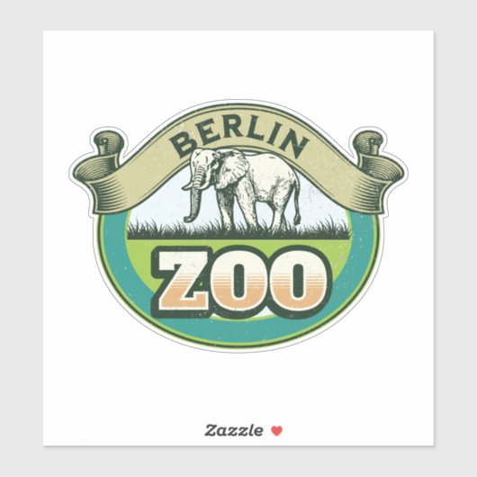 Sticker Zoo de Berlin (Feuille)