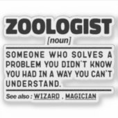 Sticker Zoologiste Noun Deffinition Scientifique en soins  (Devant)
