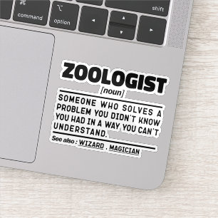 Sticker Zoologiste Noun Deffinition Scientifique en soins 