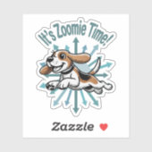 Sticker Zoomie Time Beagle (Feuille)