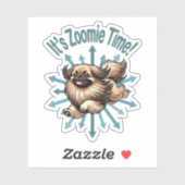 Sticker Zoomie Time Pekingese (Feuille)