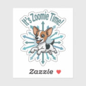Sticker Zoomie Time Rat Terrier (Feuille)