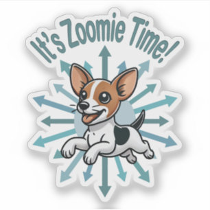 Sticker Zoomie Time Rat Terrier