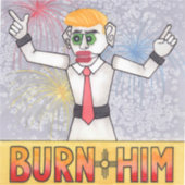 Sticker Zozobra Vieux Homme Gloom Père Noël Fe, Bâton de t (Devant)