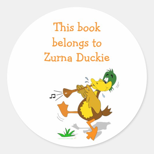 Sticker Zurna Duck personnalisé Modèle (Devant)