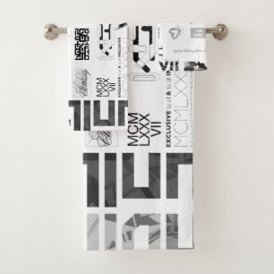 Sticker [ZWART/GRIJS] Bad Handdoek