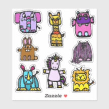 Stickerblad 6x6 "het alfabetboek" (Matte)