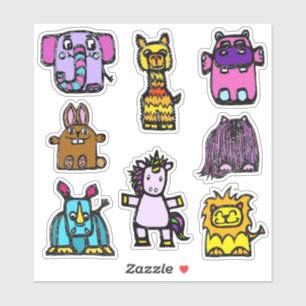 Stickerblad 6x6 "het alfabetboek" (Matte) Sticker