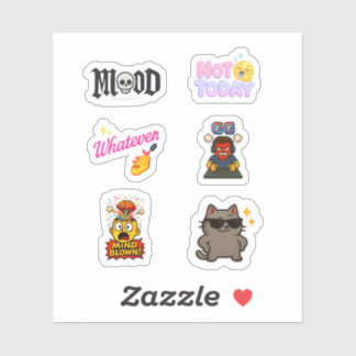 Stickerpakket - 5 coole tekst emoji-stickers sticker