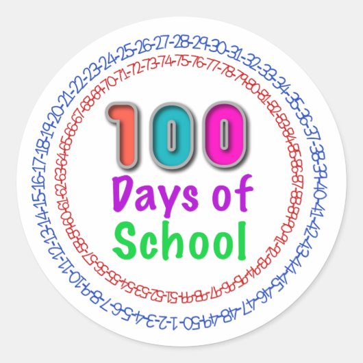 Stickers 100 jours d'école (Devant)
