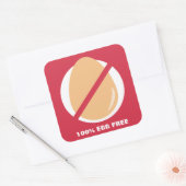 Stickers 100% Oeuf Free Food Allergy Alert Sticker (Enveloppe)