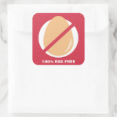 Stickers 100% Oeuf Free Food Allergy Alert Sticker (Sac)