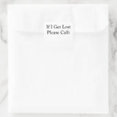 Stickers 1 1/2 pouces - Si je me perds (Sac)