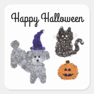 Stickers #1-2 Gris Halloween