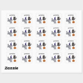 Stickers #1-4 Gris Halloween (Feuille)