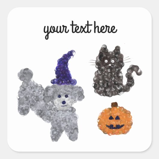 Stickers #1-4 Gris Halloween (Devant)