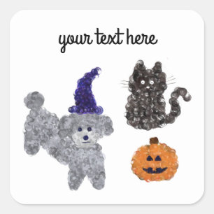 Stickers #1-4 Gris Halloween