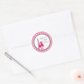 Stickers 20 - 1,5" Favor Poodle rose Paris Eiffel (Enveloppe)