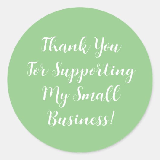 Stickers 20 Mercis Vert Blanc Cute Chic (Devant)