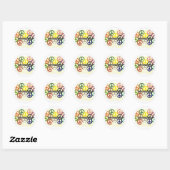 Stickers 2 ronds désorganisés (Feuille)