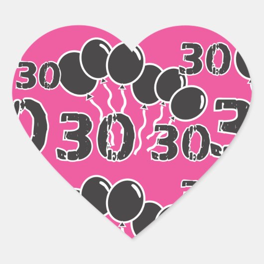 Stickers 30e anniversaire ROSE NOIR (Devant)