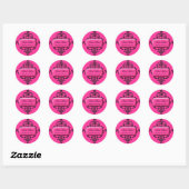 Stickers 311-Rose Blast #2 Hot Rose Damask (Feuille)