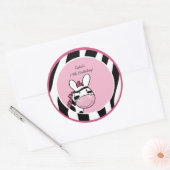 Stickers 3" Favoriser PINK ZEBRA DIVA JUNGLE (Enveloppe)