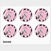 Stickers 3" Favoriser PINK ZEBRA DIVA JUNGLE (Feuille)
