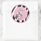 Stickers 3" Favoriser PINK ZEBRA DIVA JUNGLE (Sac)